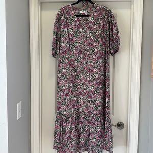 Mango Floral Print Maxi Dress